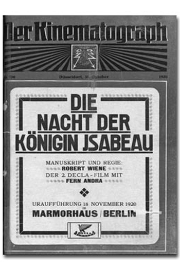 Poster de Filme  A Noite da Rainha Isabel  (1921)