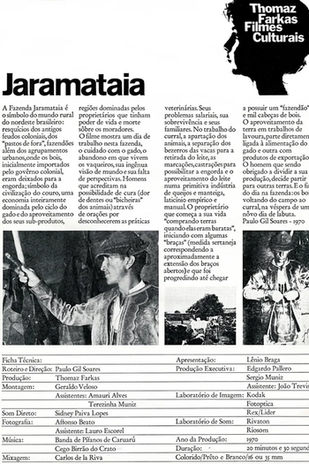 Poster de Curta Jaramataia (1972)