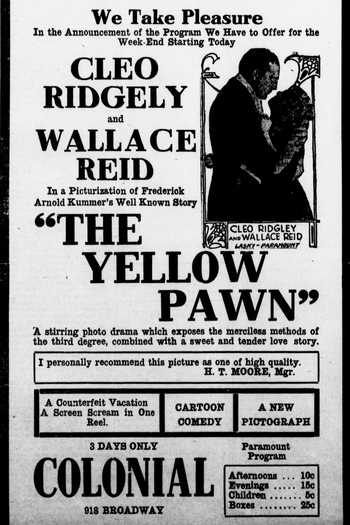 Poster de Filme The Yellow Pawn (1916)