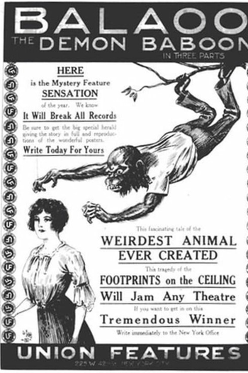 Poster de Curta Balaoo the Demon Baboon (1913)