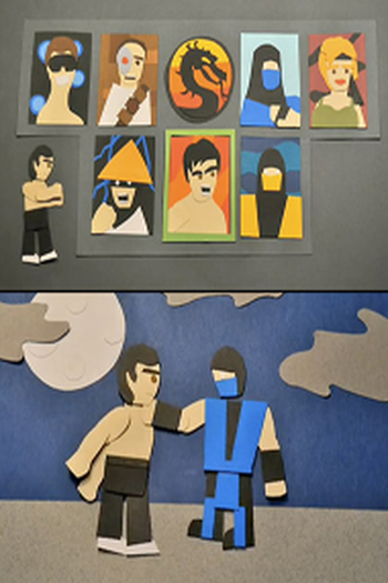 Poster de Curta Mortal Kombat On PAPER! (2010)