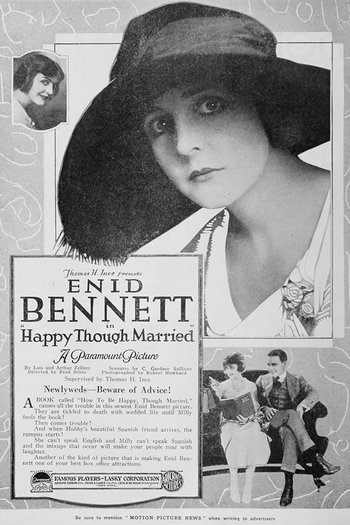 Poster de Filme Happy Though Married (1919)