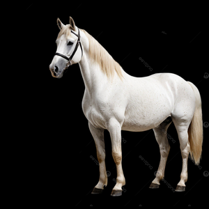 Foto de perfil de cavalo branco do david lynch