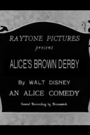 Poster de Curta Alice's Brown Derby (1926)