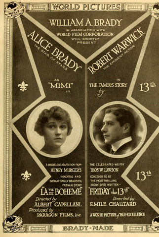 Poster 1 de Filme Friday the 13th (1916)