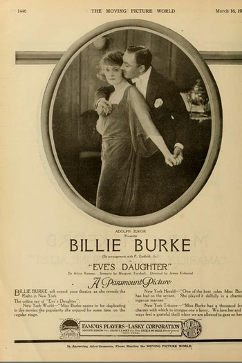 Poster de Filme Eve's Daughter (1918)