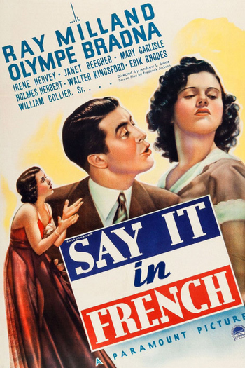 Poster de Filme Diga-me em Francês (1938)