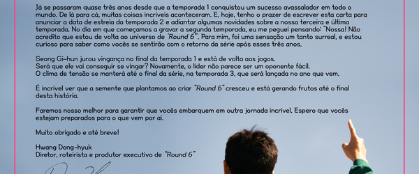 Round 6 ganha carta do criador com novas informações e vídeo inédito