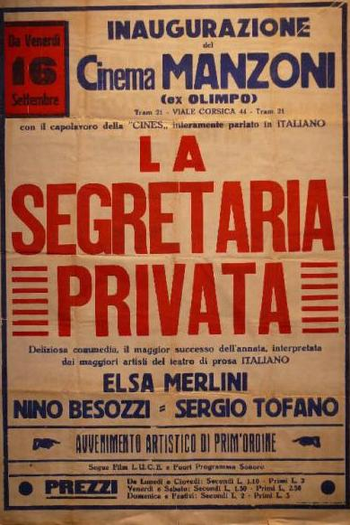Poster de Filme La Segretaria Privata (1931)