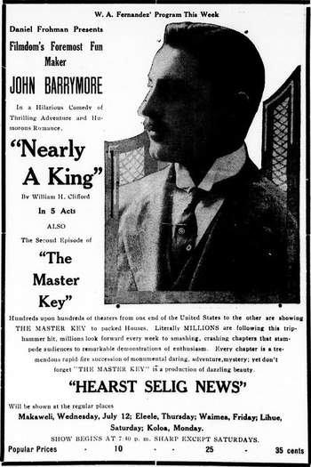 Poster de Filme Nearly a King (1916)