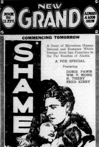 Poster 1 de Filme Shame (1921)