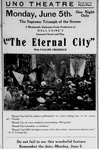 Poster de Filme Cidade Eterna (1915)