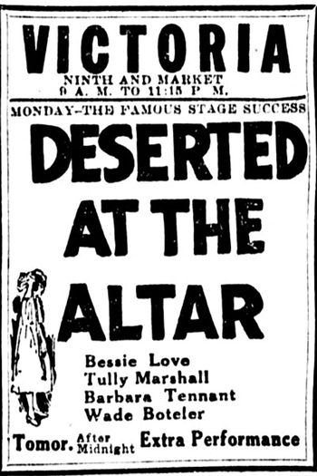 Poster de Filme Deserted at the Altar (1922)