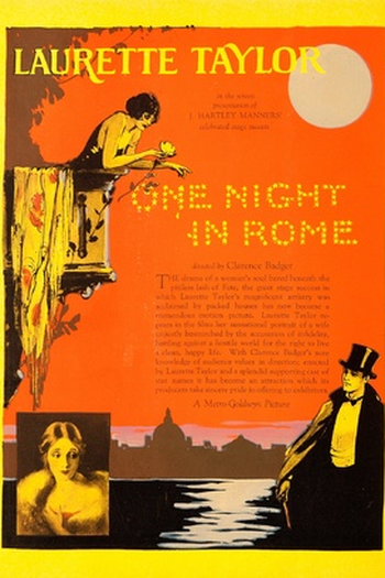 Poster de Filme One Night in Rome (1924)