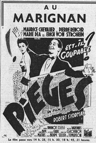 Poster 1 de Filme Ciladas (1939)