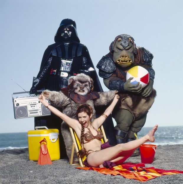 Carrie Fisher Beach