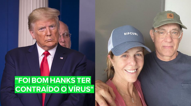 Trump ficou feliz por Tom Hanks ter contraído coronavírus
