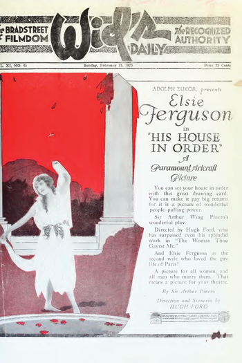 Poster de Filme His House in Order (1920)