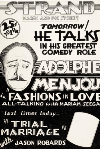 Poster 1 de Filme Maneiras de Amar (1929)