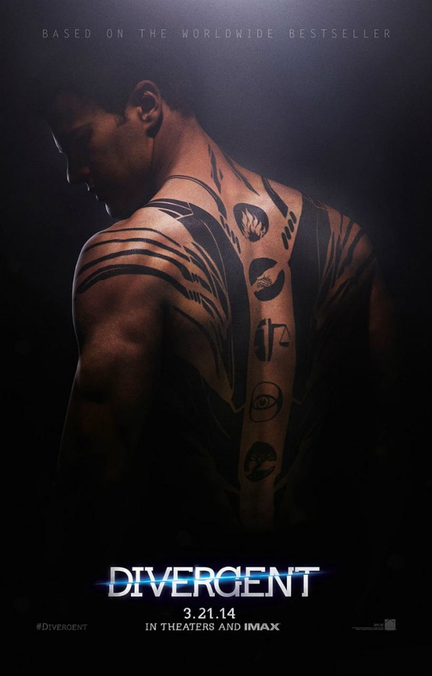 Tatuagens nos novos pôsteres de “Divergente”