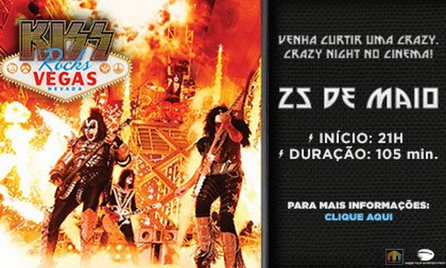 Kiss: transmissão simultânea de show em cinemas brasileiros