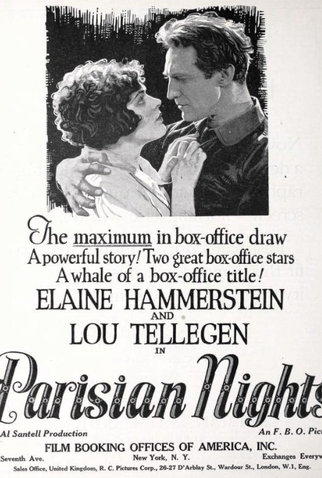 Poster 1 de Filme Noites Parisienses (1925)