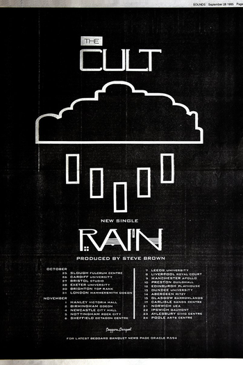 Poster de Curta The Cult: Rain (1985)