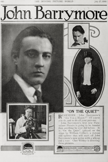 Poster de Filme On the Quiet (1918)