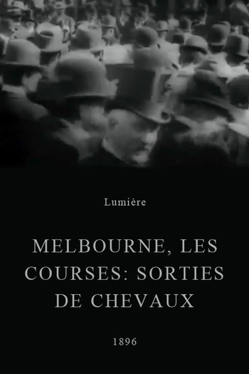Poster de Curta Melbourne, les courses: sorties de chevaux (1896)