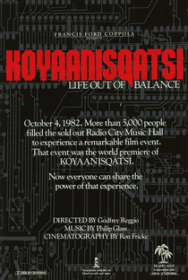 Koyaanisqatsi - Uma Vida Fora de Equilíbrio - Poster / Capa / Cartaz - Oficial 3