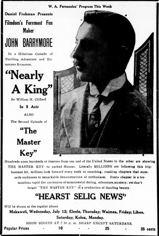 Poster 1 de Filme Nearly a King (1916)