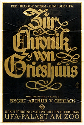Poster 1 de Filme Crônica de Grieshuus (1925)