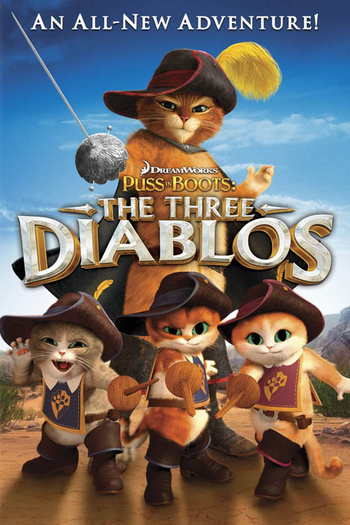 Poster de Curta Gato de Botas e os Três Diabos (2012)