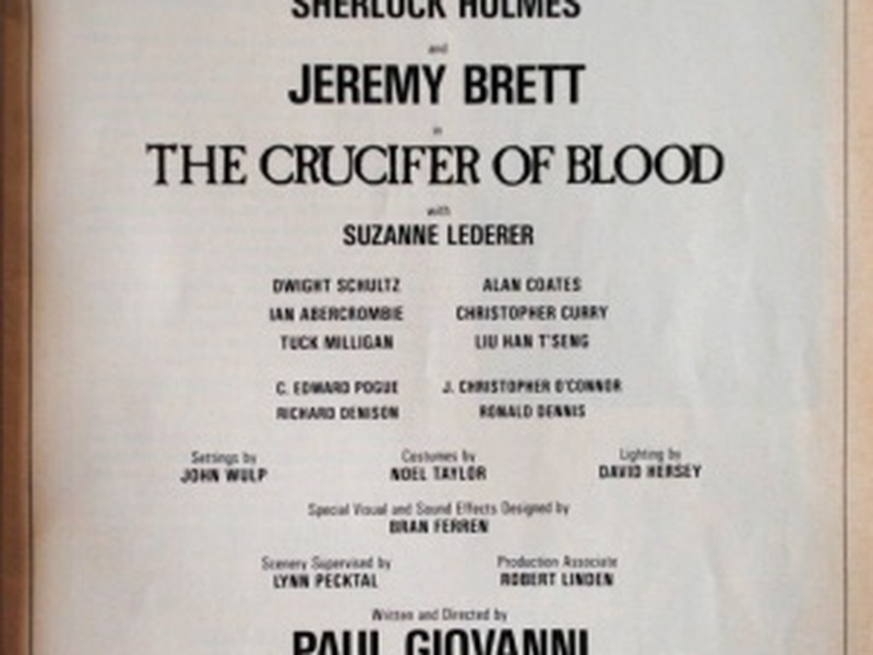 Foto 2 de The Crucifer of Blood (Play)