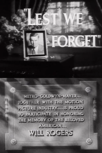 Poster de Filme Lest We Forget (1937)