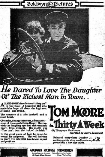 Poster de Filme Thirty a Week (1918)
