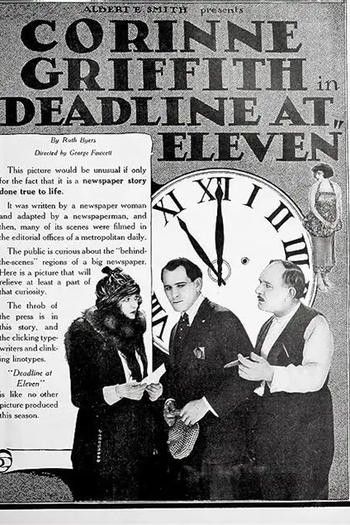Poster de Filme Deadline at Eleven (1920)