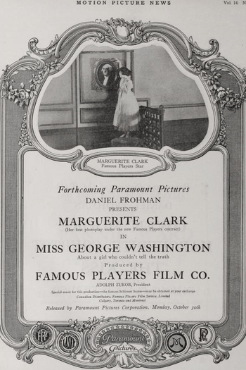 Poster de Filme Miss Washington (1916)