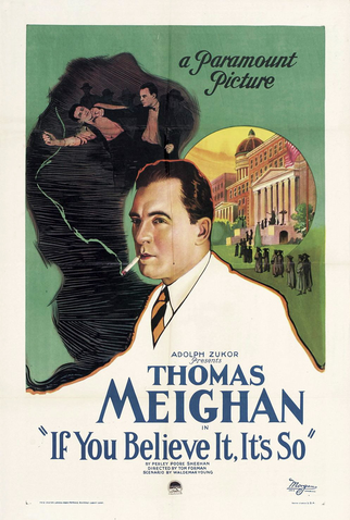 Poster 1 de Filme If You Believe It, It's So (1922)