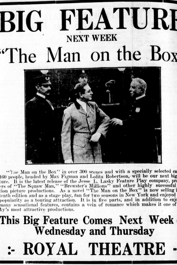 Poster de Filme The Man on the Box (1914)