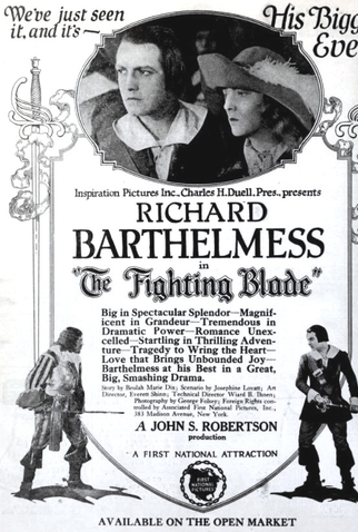 Poster 1 de Filme The Fighting Blade (1923)