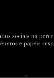Os Tabus Sociais na Percepção de Gêneros e Papéis Sexuais (Os Tabus Sociais na Percepção de Gêneros e Papéis Sexuais)
