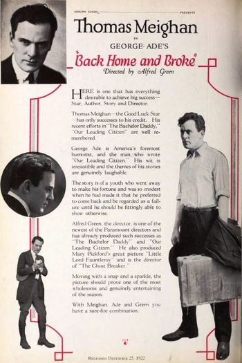 Poster de Filme Back Home and Broke (1922)