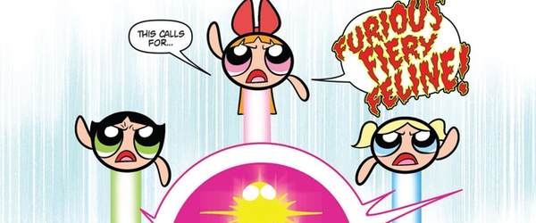 As Meninas Superpoderosas viram um gatinho gigante em chamas no preview de Powerpuff Girls Super Smash-Up #1