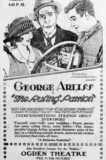 Poster de Filme The Ruling Passion (1922)