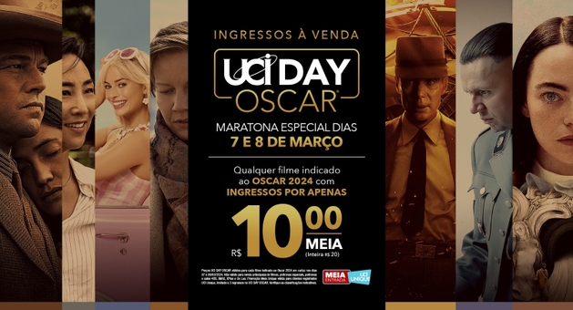 UCI Day Oscar terá maratona de filmes indicados a partir de 10 reais