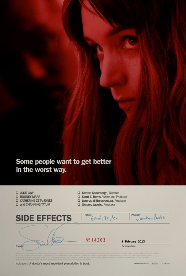 Veja Rooney Mara no cartaz de Side Effects, de Steven Soderbergh | Vortex Cultural