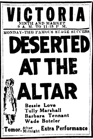 Poster 1 de Filme Deserted at the Altar (1922)