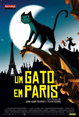 Poster 2 de Filme Um Gato em Paris (2010)