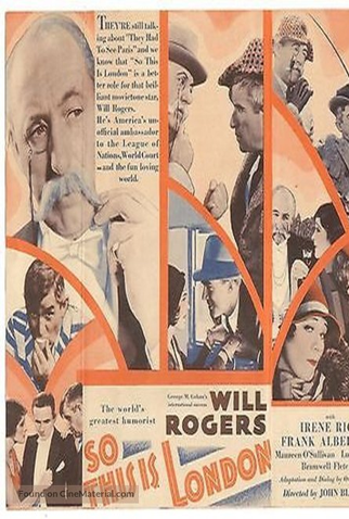 Poster 2 de Filme So This Is London (1930)